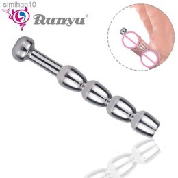 Sex toy massagers Metal Urethral Catheter Urethra Stimulator Dilator Rod Sex Toys Male Penis Plugs Masturbator Urethral Sounds L230518