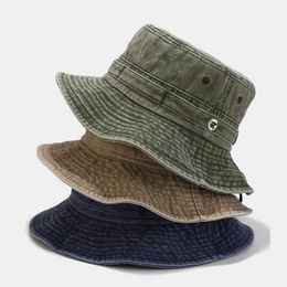 Wide Brim Hats 2022 Pure Cotton Colourful Bucket Fisherman Outdoor Travel Sun Hat for Men and Women 130 G230603