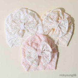 Hair Accessories Cute Bows Baby Turban Hat Flower Girl Beanie Summer Thin Breathable Newborn Infant Cap Headwrap