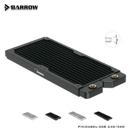 Cooling BARROW 20mm Thick Copper 240/360mm White Black Radiator Computer Water Cooling Liquid Exchanger G1/4 Use for 12cm Fans Dabel20a
