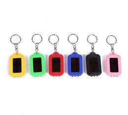 keychain lights Portable Outdoor Solar Power 3 LED Light Keychain Keyring Torch Flashlight Lamps mini hiking camping Flashlights