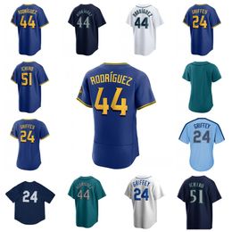 Baseball Jersey Julio Rodriguez Ken Griffey Jr. Cal Raleigh J. P. Crawford Jarred Kelenic Luis Castillo Ty France Logan Gilbert Edgar