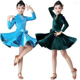 Stage Wear 2023 Style Adult Children's Latin Dance Dress Kids Practise Clothing Girls' Celebrity Girls Competition