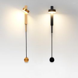 Wall Lamps Modern LED Lamp Nordic Bedroom Aisle Hallway Bedside Indoor Lighting Sconce Decoration Living Room Dimmable Light