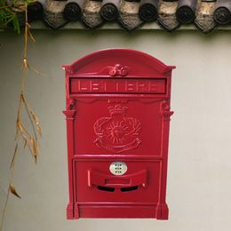 Garden Decorations Vintage Metal Mailbox With Combination Lock Ornament Coded Letterbox Wallmounted Lockable Post Box F5063 230603