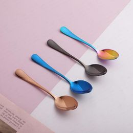 Dinnerware Sets Household Rosegold Tableware Golden Light Teaspoon Stirring Spoon Dinner Stainless Steel Coffee Kitchen Set