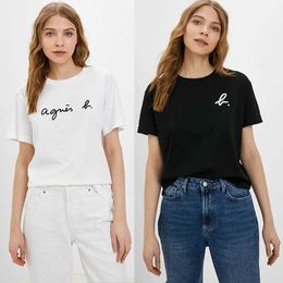 T-Shirt Brand Printed High Quality Letter T-shirt Women's Harajuku Y2K Short Sleeve Summer Cotton Breathable Top Street Clothing P230603