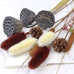 Decorative Flowers 5Pcs Handmade Dried Flower Real Plant Artificial Wedding Marriage Room Decoration Accessories Christmas Pography Props