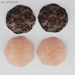 1Pairs Sexy Lace Silicone Breast Petals Nipple Cover Stickers Invisible Bra Pasties Pad Push Up Stick on Bra Accessories L230523