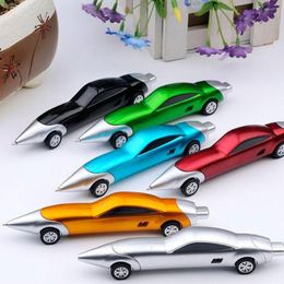 Ballpoint Pen 1.0mm Oily Blue Refill Ball Plastic Cartoon Car Shape Toy Signature Writing Tool School Office Stationery