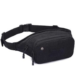 Waterproof Tactical Portable Fanny Belt Pack molle Waist Packs for Daily Life Camping Hiking Cycling chest sling shoulder bag Outdoor Canvas waistbag