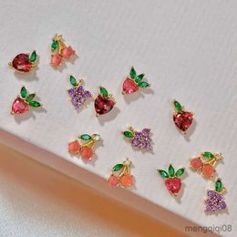 Charm Wind Fruit Creative Girls Studs Colorful Mini Earrings Simple Trend Style For Women Fashion Jewelry Gifts R230603