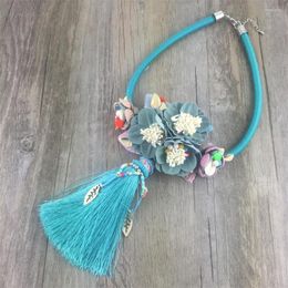 Chains Bohemia Maxi Flower Choker Necklace 2023 Spring Fashion Boho Jewellery Display Big Statement For Women Accessories