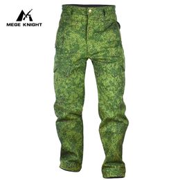 Men's Pants Men's Tactical Cargo Pants Camouflage Military Fleece Army Combat Trousers Waterproof Working Softshell Airsoft Korean Pants 230602