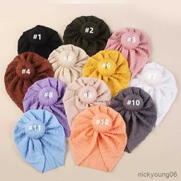 Hair Accessories Autumn Winter Children's Hat and Baby Doughnut Knitted Striped Indian Kids Hats Caps Newborn Warm Cap