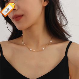 Vershal B5-198 18K Gold Plated Fresh Water Pearl Shiny Hot Sale Popular Fine Jewellery Charm Necklaces