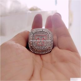 Cluster Rings Wholesale Tennessee National Championship Ring Fashion Gifts From Fans And Friends Leather Bag Parts Accessories Drop Dh6Af