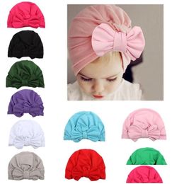 Beanie/Skull Caps Children India Hat Bohemia Style Cap Lovely Born Kids Baby Hats Muslim Childrens Hijabs 1 To 6 Year Bowknot Headwe Dhny3