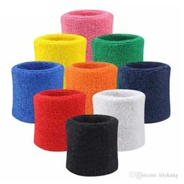 outdoor sports Cotton Fibre wicking Wrist Support Brace Wrap Sweatbands Wristband Tennis Squash Badminton Gym Football Soft Wrist Bands Alkingline