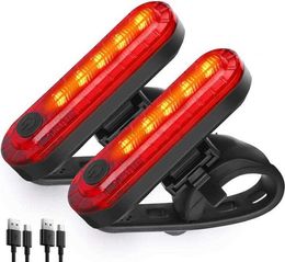 Bicycle Light Set USB Rechargeable Bike Light Front and Rear lights LED Bicycle Lamp Outdoor cycling Safe warning lamps Bike Headlight Taillight Alkingline