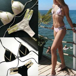 Women's Swimwear New Summer Sexy Bikini Set Women Patchwork Bikini Set Bathing Suit Beachwear Sexy Bandage Two Pieces Push Up Swimwear J230603