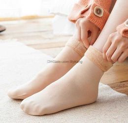 Women warm floor socks Winter sports Coral Fleece Bed Sleep Socks Lined Slipper Non Slip sox female Casual Home ankle Sock Alkingline