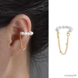 Charm Pearls Earring for Women Tassel Ear Rose Gold Color Rings Jewelry R230603