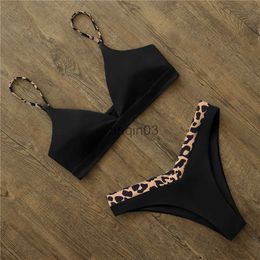 Women's Swimwear Sexy Micro Bikini 2023 Women Solid And Leopard Push Up Padded Thong Swimsuit Female Cut Out Bathing Suit Swimwear Trajes De Bano J230603