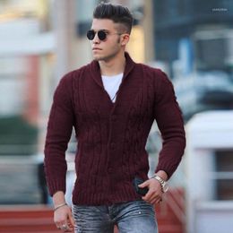 Men's Sweaters Men Fashion Buttoned V-Neck Cardigan For Mens Fall Vintage Sweater Jackets 2023 Winter Warm Casual Solid Knitted Coats