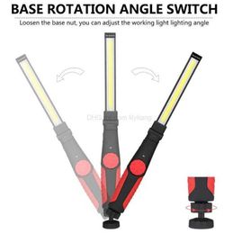 USB Rechargeable COB LED Work Light Magnetic USB Detection Light Repair Tool Car lamp Outdoor Camping Home Emergency flashlight torches
