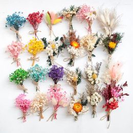 Decorative Flowers Colourful Po Props Home Decoration Natural Material Real Flower Plant Stems Dried Bouquets Mini Babysbreath