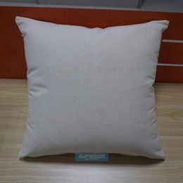 12 OZ 18x18 Inches Thick Cotton Canvas Pillow 30pcs MOQ Natural Cotton Canvas Pillowcase Light Grey Cushion Cover Hi-Q Blank Pillow Cover For Embroidery Or Painting