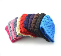 Fashion Women Winter Knitted Crochet Beanie hat outdoor knit twist knot skull hats cap wool knit warm sport hood