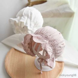 Hair Accessories Baby Hat Summer Windproof Newborn Infant Sun Hats Soft Cotton Girl Solid Color Cap