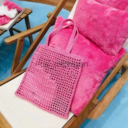 Evening Bags New style Luxury pink Designer Bag Straw Summer womens mens weave Beach bags hollow out handbag clutch tote crossbody travel fashion handbag J230603