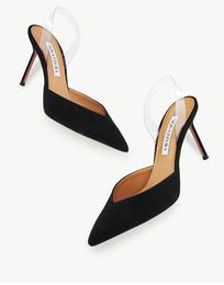 Aquazzura V Plexi Sling Summer Luxury PVC slingback straps Concerto l Shoes Perfect Lady low-cut High Heels Party Wedding