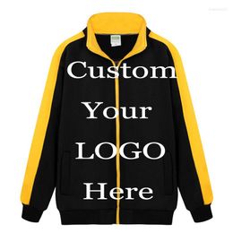 Men's Jackets Custom Print Your DIY Hoody Thicken Customized Winter Patchwork Personalized Printing Teams Drop Shipper