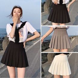 Skirts Pleated Skirt Women High Waist Sexy Mini Skirts Tennis Skirt Girl Dance Skirt Kawaii Casual Korean White Black Skirt Faldas Jupe 230603