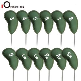 Other Golf Products 12 Pcs Thick Synthetic Leather Iron Head Cover Set Headcover Fit All Brands Irons Clubs Drop 230602