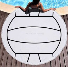 150cm portable outdoor foldable beach towel basketball football volleyball print design blanket swim pool sleep mat picnic camping pads