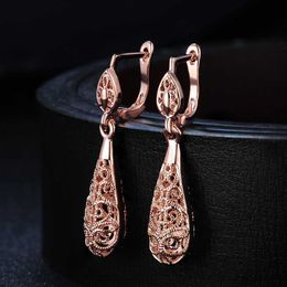 Charm Antique Hollowed Carven Pattern Clasp Dangle Earrings For Women Silver Colour Jewellery HotSale Christmas Day Gift R230603