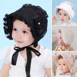 Hair Accessories Flower Baby Hat Cap Princess Hollow Kids Girl Summer Cotton Infant Newborn Beanie Sun Enfant