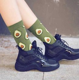 Fashion Colorful Happy Socks Men Newly Cartoon fruit foods sox Soft Breathable Cotton long Socks Casual Funny Socks Male