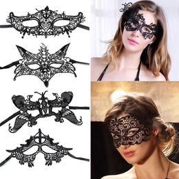 Sleep Masks Women Hollow Lace Masquerade Face Mask Sexy Cosplay Prom Party Props Costume Halloween Masquerade Mask Nightclub Queen Eye Mask J230602