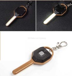 novely key shape flashlights mini led keychain lamp key ring chain torchs unlock lights climbing button carabiner fishing torch