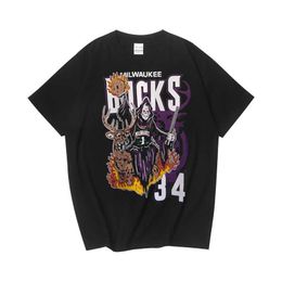 Y2k T Shirt Men's T-Shirts Skeleton Basketball Graphic Tshirt Mens Cool Tee Streetwear Men Women Fashion Hip Hop Pure Cotton T Shirt Man Oversized T-Shirt 810