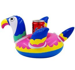 Inflatable Flamingo swan animal shape Drinks Cup Holder Pool Floats Bar Coasters drinking mat Children Bath Toy big size Hot Sale