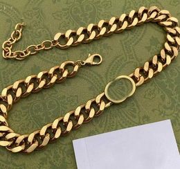 Collana a catena cubana in oro 18 carati di design G Gioielli Collana di moda Regalo Collares Punk Vintage Chunky Thick Chain a maglie Accessori per gioielli