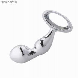 Sex toy massagers Dia 32mm Njoy Prostate Fun G-spot toy Chrome Plated Metal Anal Hook Butt Plug Worx Luv Plug Adult Massager Products L230518