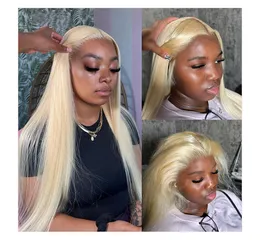 Real Hd Lace Frontal Wig 613 13x4 Lace Front Wig Human Hair Long Bone Straight 613 Blonde 13x6 360 Lace 30 32 inch